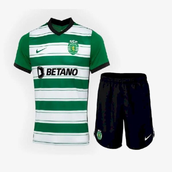 Sporting Cp 202223 Home Kids Jersey And Shorts Kit 47469