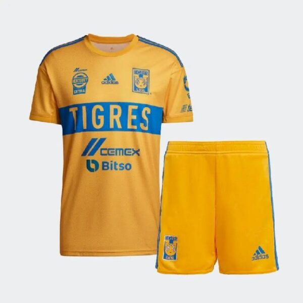 Tigres Uanl 202223 Home Kids Jersey And Shorts Kit 47437