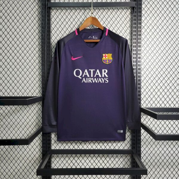 Barcelona 2016/17 Away Long Sleeves Retro Jersey