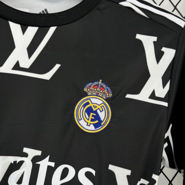Real Madrid 2025/26 Louis Vuitton Joint Edition Black Jersey - Image 4