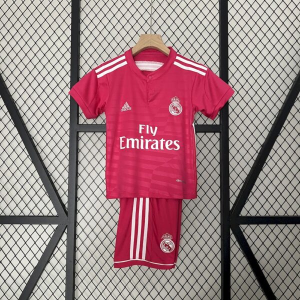 Real Madrid 2014/15 Away Kids Retro Jersey And Shorts