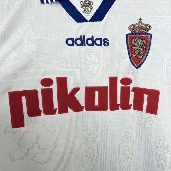Real Zaragoza 1997/98 Home Retro Jersey - Image 5