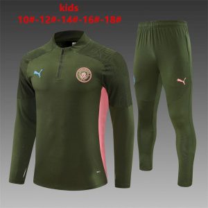 Manchester City 2024/25 Half-Zip Kids Sweater+Pant 14001