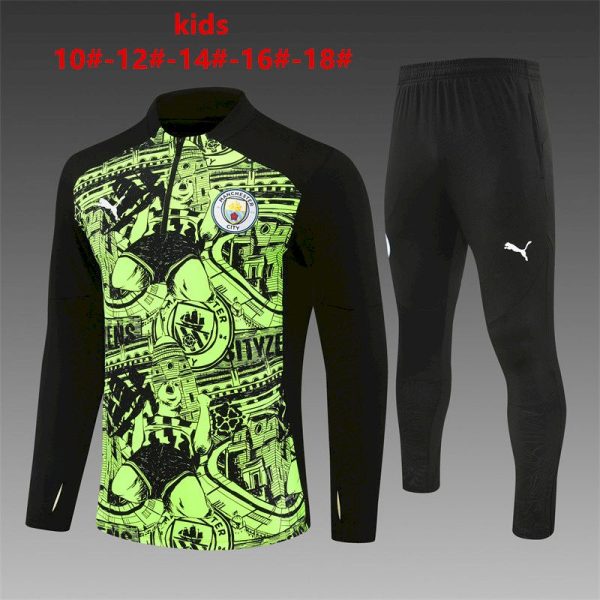 Manchester City 2024/25 Half-Zip Kids Sweater+Pant 14001