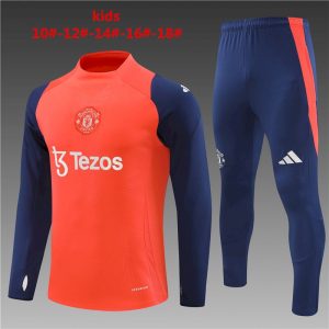 Manchester United 2024/25 Half-Zip Kids Sweater+Pant 14001