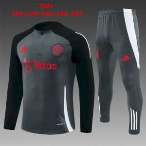 Manchester United 2024/25 Half-Zip Kids Sweater+Pant 14001