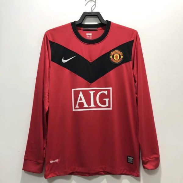 Manchester United 2009/10 Home Long Sleeves Retro Jersey