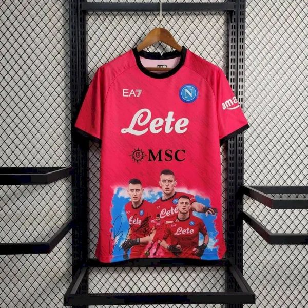 Napoli 2023/24 Champion Edition Jersey Red - Image 2