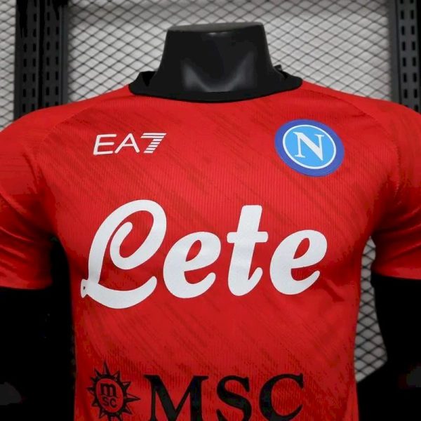 Napoli 2023/24 Champion Edition Jersey Player Version Red - Image 2