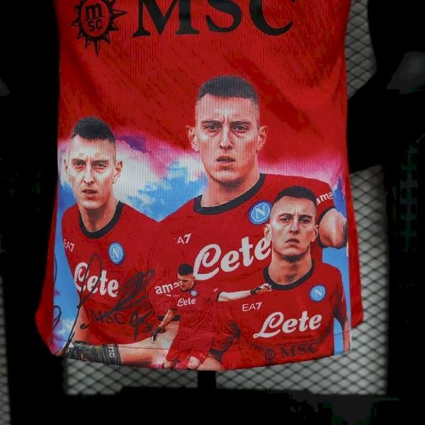 Napoli 2023/24 Champion Edition Jersey Player Version Red - Image 8
