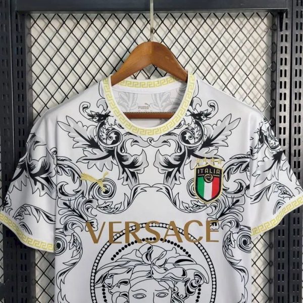 Italy 2023/24 Versace Co-Branded Edition Jersey White - Image 3