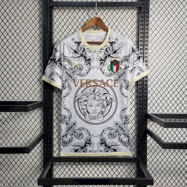Italy 2023/24 Versace Co-Branded Edition Jersey White - Image 2