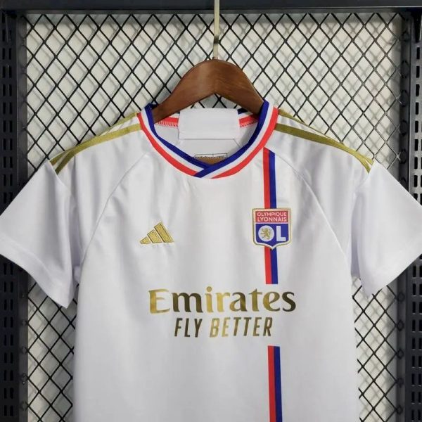 Olympique Lyonnais 2023/24 Home Kids Kit - Image 2