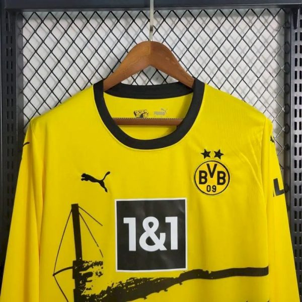 Borussia Dortmund 2023/24 Home Long Sleeves Jersey - Image 2