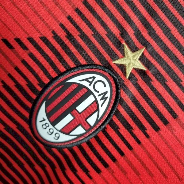 Ac Milan 2023/24 Home Long Sleeves Jersey - Image 3