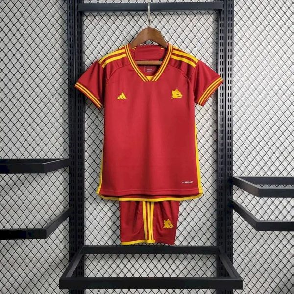 As Roma 2023/24 Home Kids Kit