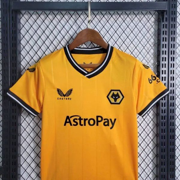 Wolves 2023/24 Home Kids Kit - Image 2