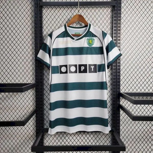 Sporting Cp 2000 Home Retro Jersey - Image 2