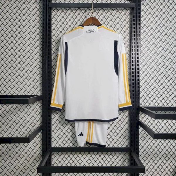 Real Madrid 2023/24 Home Long Sleeves Kids Kit - Image 7