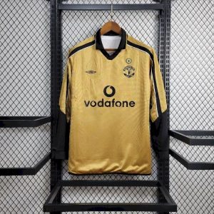 Manchester United 2001/02 Centenary Reversible Away And Third Long Sleeves Retro Jersey