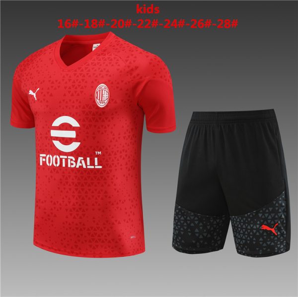 Ac Milan 2023/24 Training Kids Jersey+Short 14001