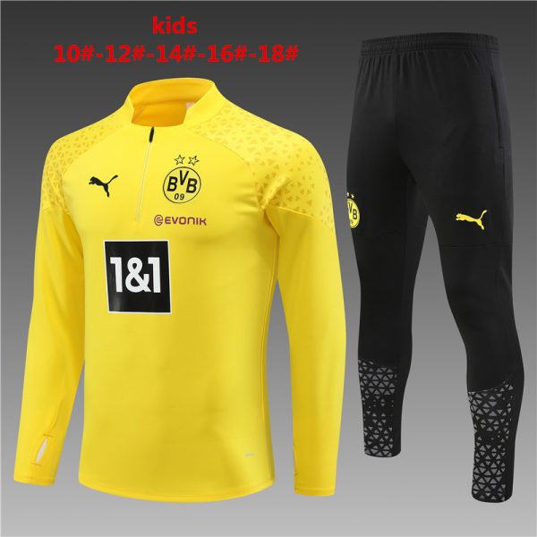 Borussia Dortmund 2023/24 Half-Zip Kids Sweater+Pant 14001
