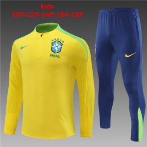 Brazil 2023/24 Half-Zip Kids Sweater+Pant 14001