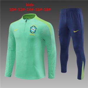 Brazil 2023/24 Half-Zip Kids Sweater+Pant 14001