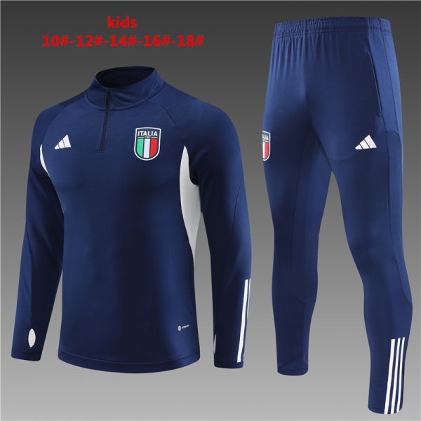 Italy 2023/24 Half-Zip Kids Sweater+Pant 14001