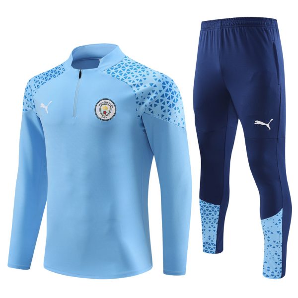 Manchester City 2023/24 Half-Zip Adult Sweater+Pant 14001 - Image 4