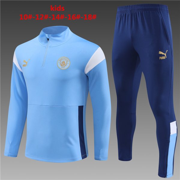 Manchester City 2023/24 Half-Zip Kids Sweater+Pant 14001