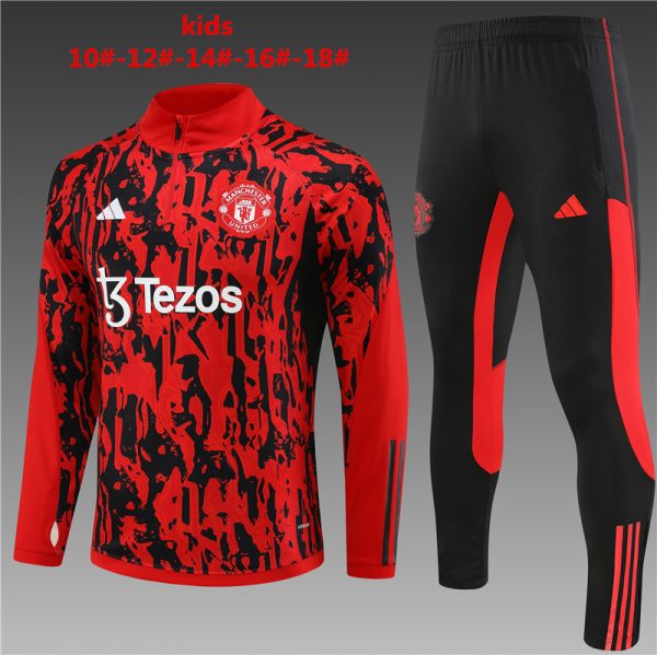 Manchester United 2023/24 Half-Zip Kids Sweater+Pant 14001
