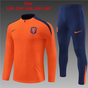 Netherlands 2023/24 Half-Zip Kids Sweater+Pant 14001