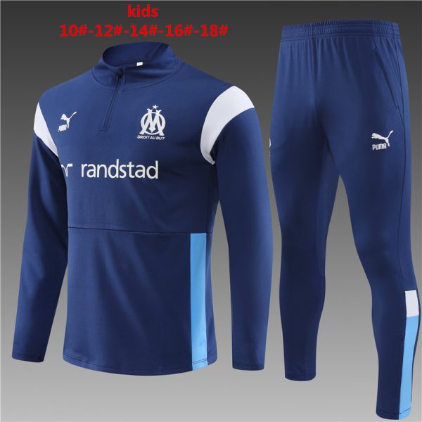 Olympique Marseille 2023/24 Half-Zip Kids Sweater+Pant 14001