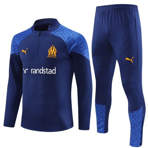 Olympique Marseille 2023/24 Half-Zip Kids Sweater+Pant 14001 - Image 2