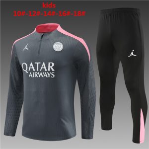 Paris Saint-Germain 2023/24 Half-Zip Kids Sweater+Pant 14001