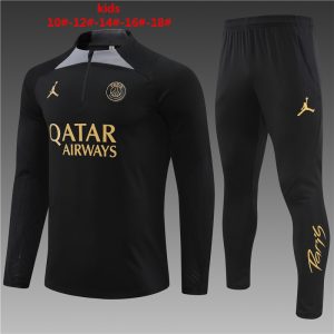 Paris Saint-Germain 2023/24 Half-Zip Kids Sweater+Pant 14001
