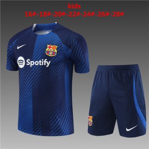Barcelona 2023/24 Training Kids Jersey+Short 14001