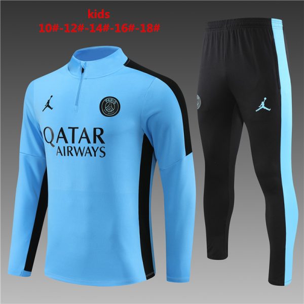 Paris Saint-Germain 2023/24 Half-Zip Kids Sweater+Pant 14001