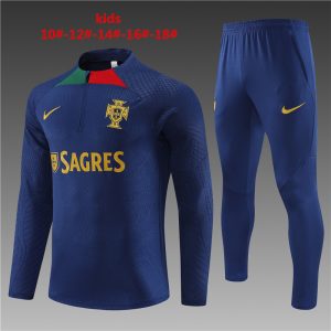 Portugal 2023/24 Half-Zip Kids Sweater+Pant 14001