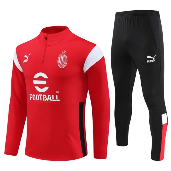 Ac Milan 2023/24 Half-Zip Adult Sweater+Pant 14001 - Image 4