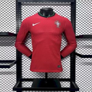 Portugal 2024/25 Euro Home Long Sleeves Jersey ¨C Player Versi