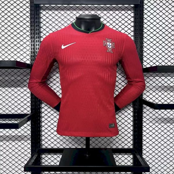 Portugal 2024/25 Euro Home Long Sleeves Jersey ¨C Player Versi