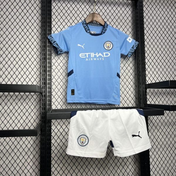 Manchester City 2024/25 Home Kids Kit - Image 3
