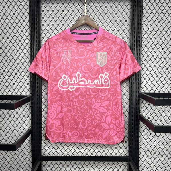 Cd Palestino 2023/24 Pink Training Pre-Match Training Jersey - Image 7
