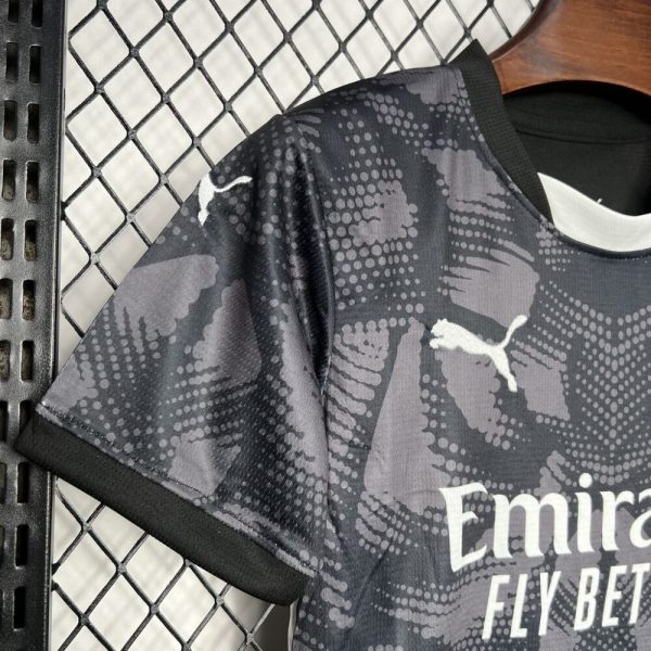 Ac Milan 2024/25 Goalkeeper Jersey Black Kids Kit - Image 6