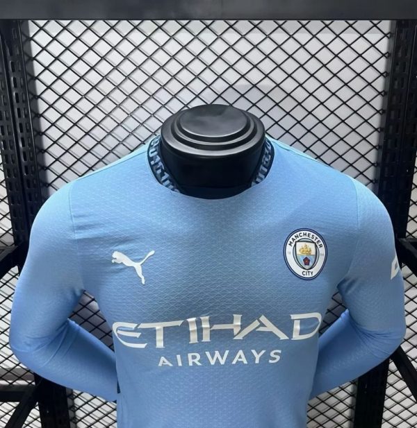 Manchester City 2024/25 Home Long Sleeves Jersey Player Version - Image 3