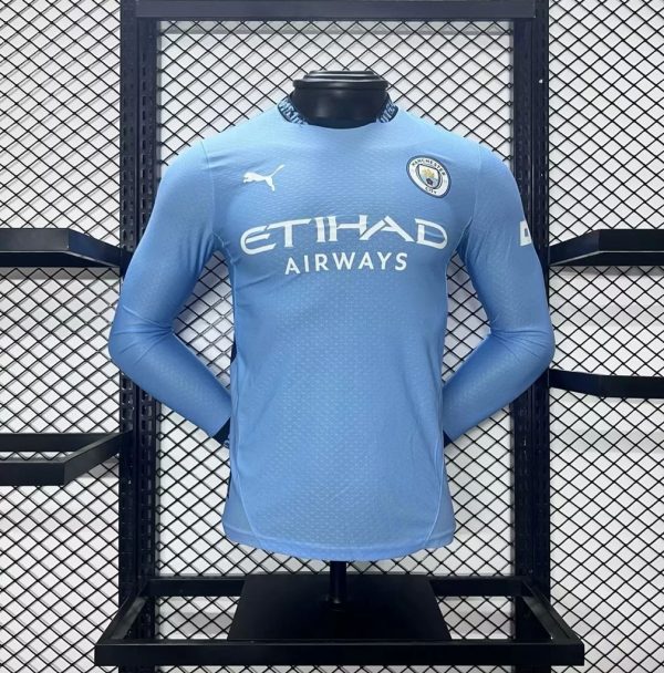Manchester City 2024/25 Home Long Sleeves Jersey Player Version