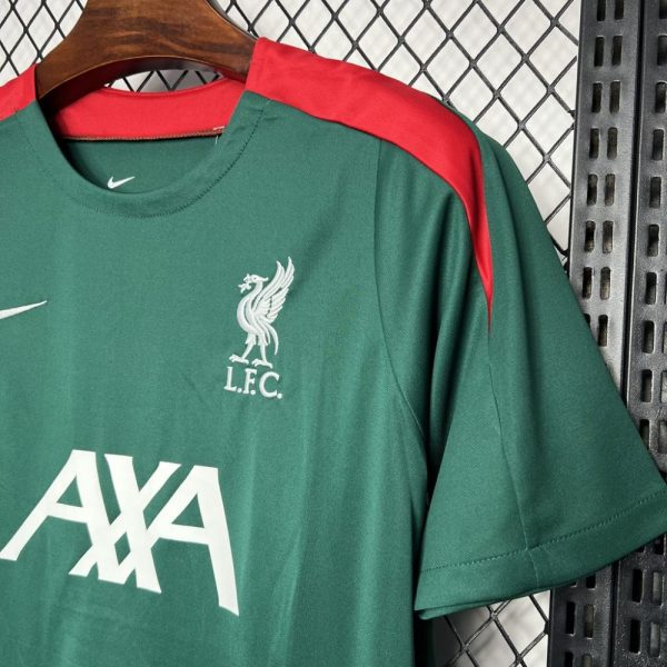 Liverpool 2024/25 Pre-Match Training Dark Green Jersey - Image 5