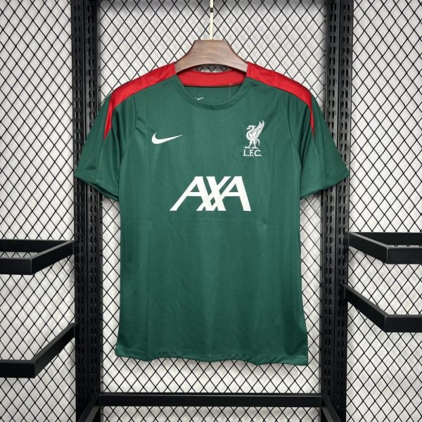 Liverpool 2024/25 Pre-Match Training Dark Green Jersey - Image 3